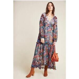 Maeve Multicolor Floral Maxi Dress